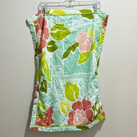 LORENA GARCIA Green Blue Mauve Floral Cotton Pillow Sham Replacement 20” X 26” - Picture 1 of 7